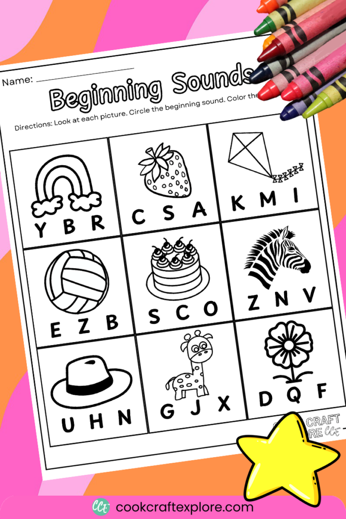 free beginning sounds worksheet