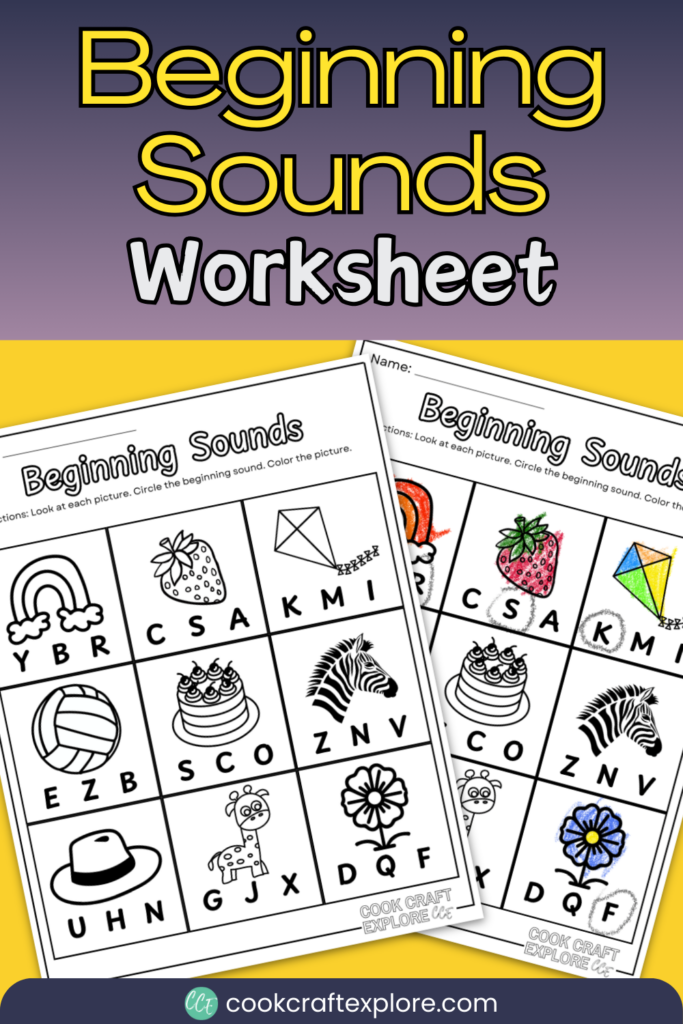 free beginning sounds worksheet