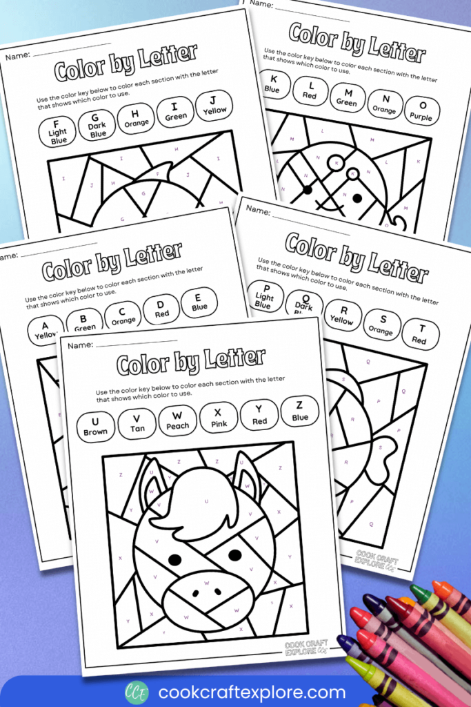Color-by-Letter Printables for Preschoolers