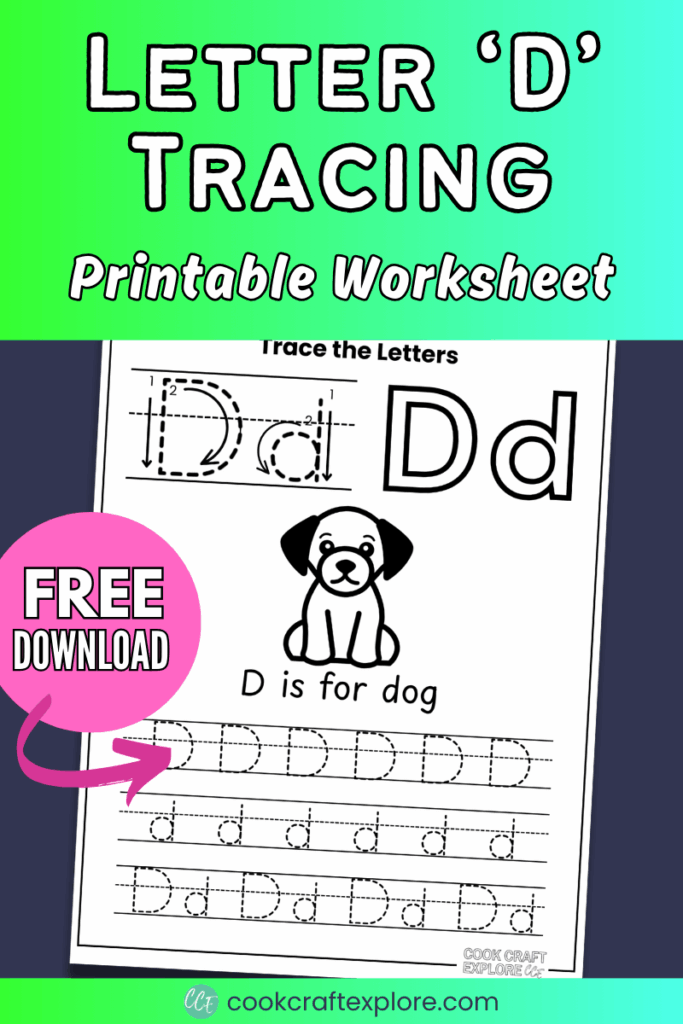 letter d tracing worksheet